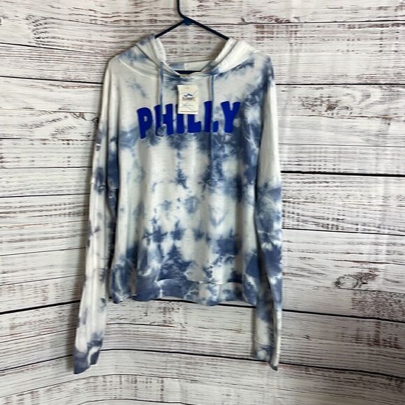 Summit Sweatshirt Womens Size XL Philly tie dye chambray Hoodie Pullover New - Picture 2 of 9